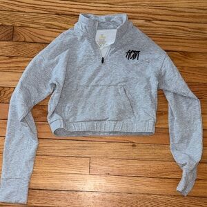 ACTN medium cropped Quarter-Zip Women's Sweater